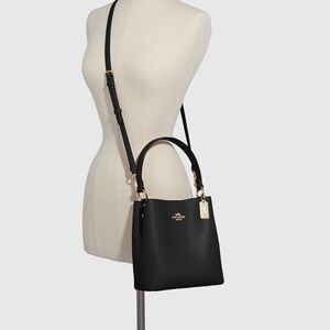 NWT Coach Small Town Bucket Bag Black/Oxblood Gold Hardware Still in Packaging